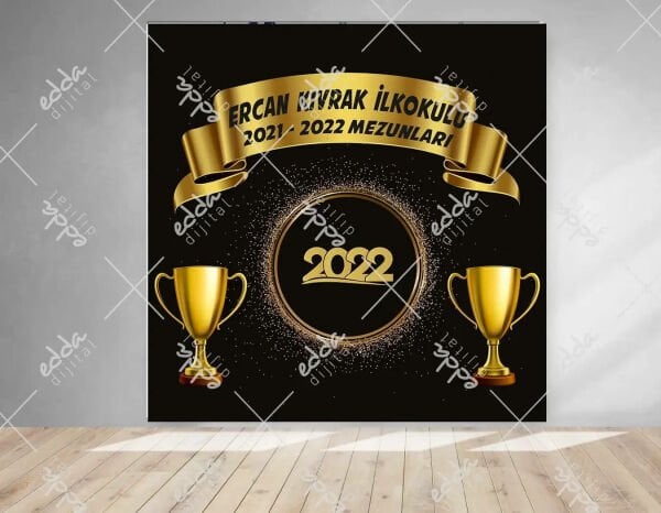 Kupa Temalı Mezuniyet Afişi
