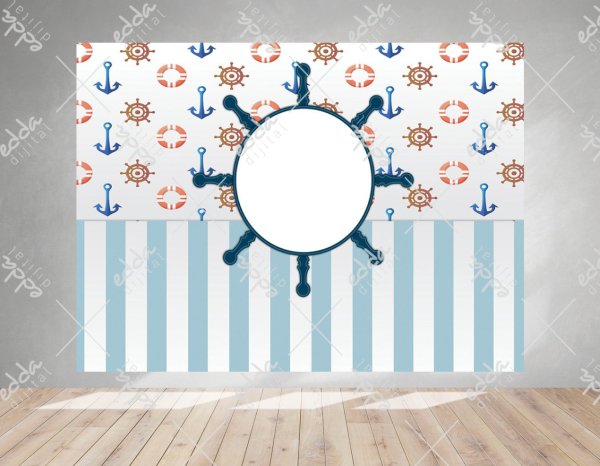 Denizci Konsept   Özel Tasarım Doğum Günü Afişi