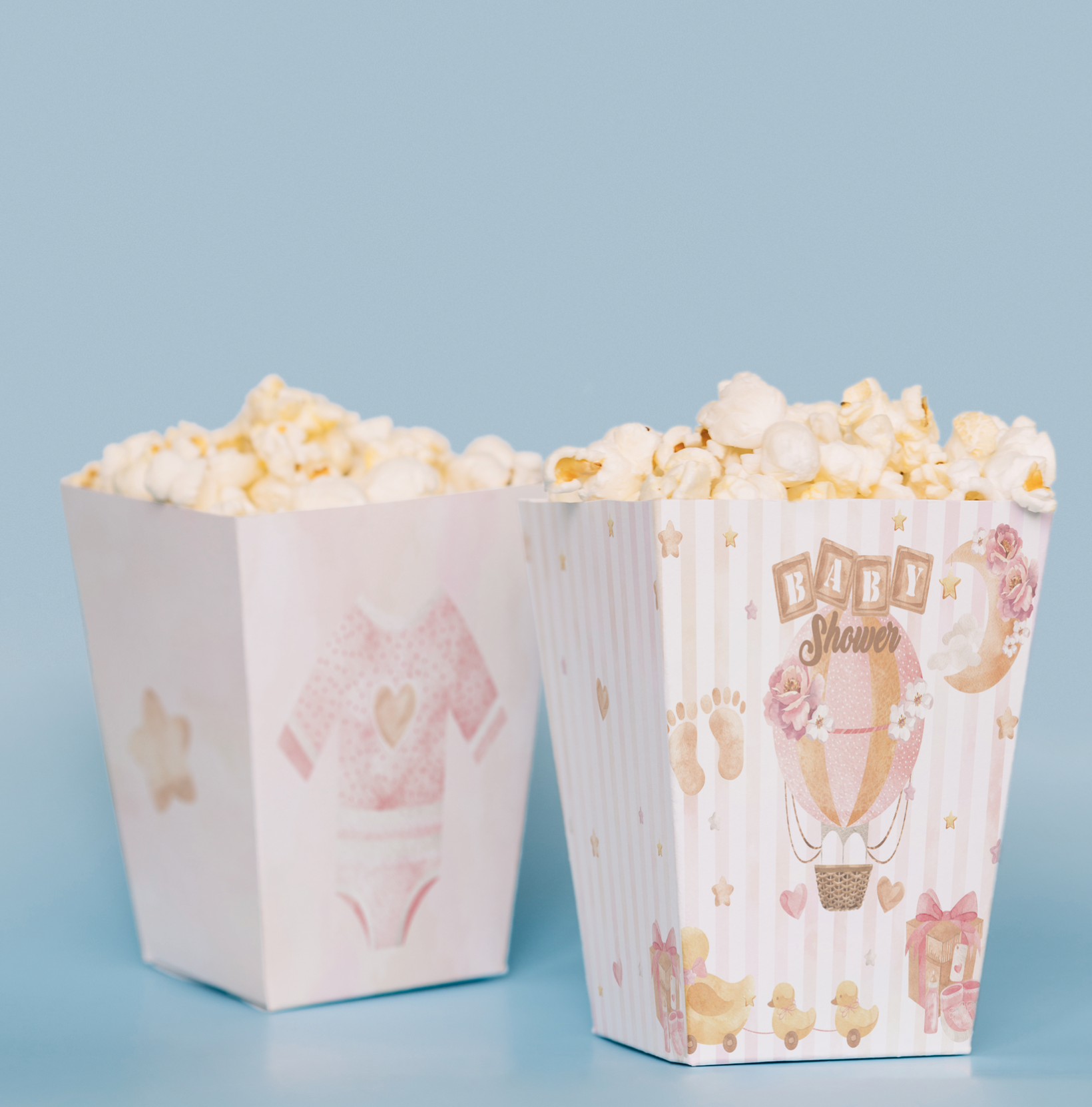 Baby Shower Temalı Pop Corn Kutusu