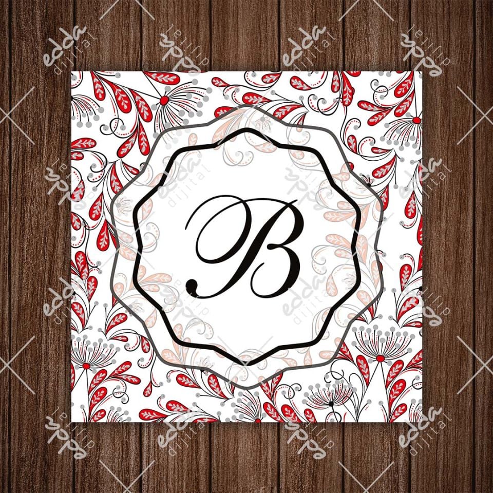 Kırmızı Sarmaşık Desenli Dans Pisti Kaplaması