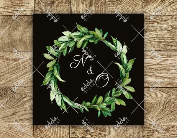 Yaprak Desenli Yeşil Dans Pisti Kaplaması