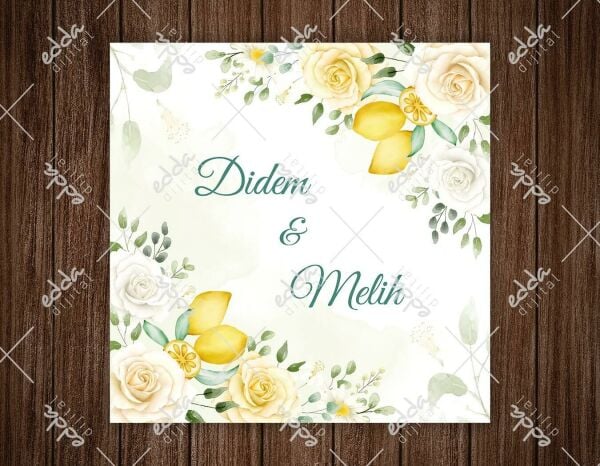 Limon ve Gül Desenli Dans Pisti Kaplaması