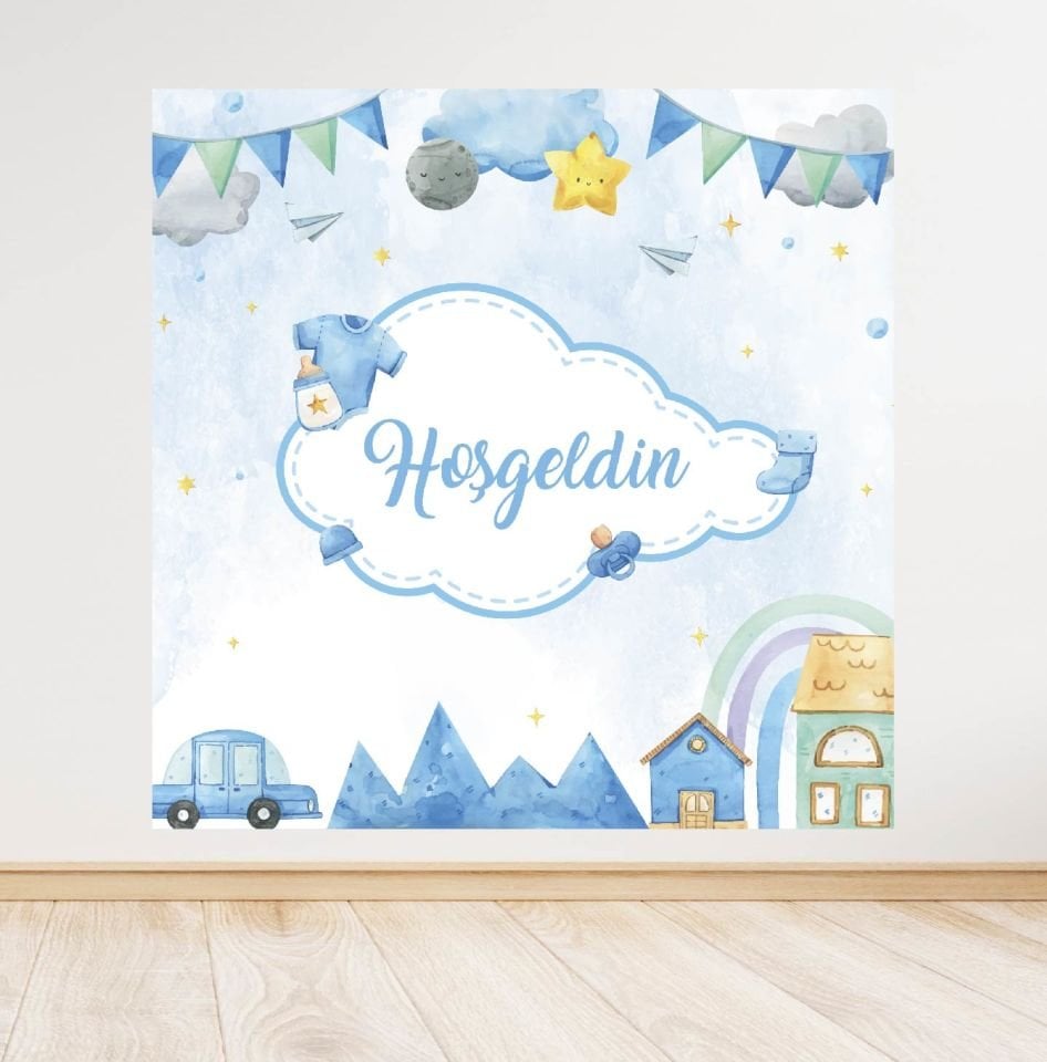 Baby Shower Temalı Doğum Günü Afişi