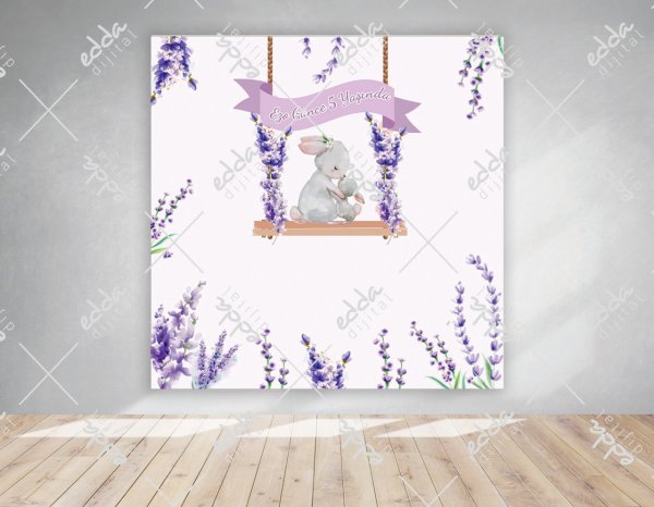 Tavşan Temalı Doğum Günü Afişi