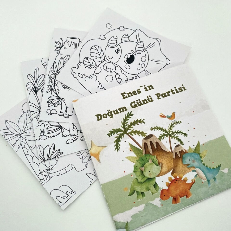 Dinazor  Figürleri Boyama Kartları