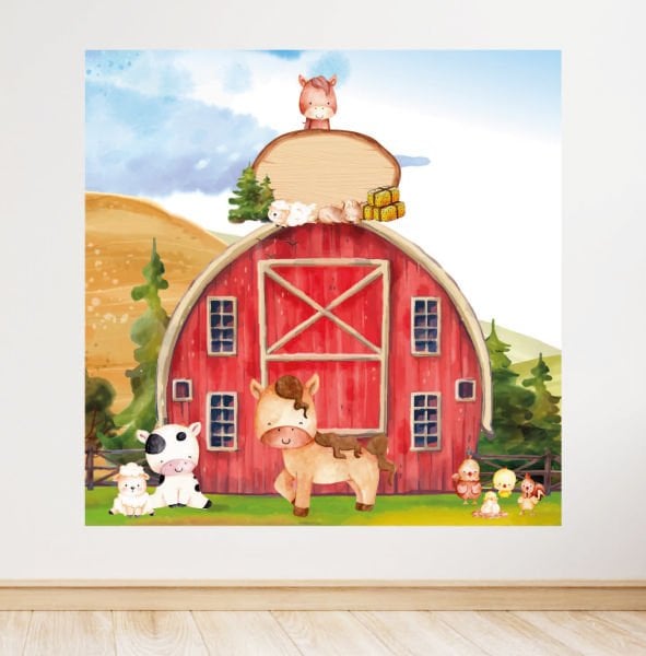 Farm Konseptli Doğum Günü Afişi