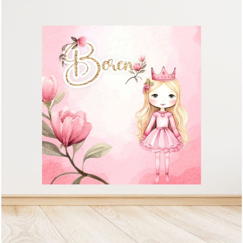 Prenses Temalı Doğum Günü Afiş