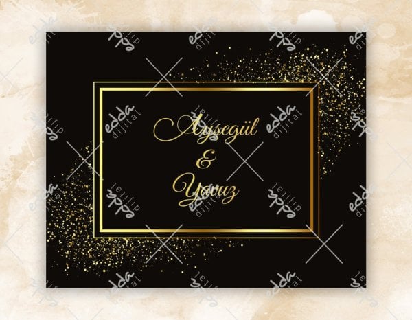 Gold Detaylı Dans Pisti Kaplaması