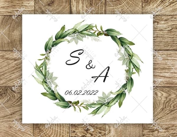 Yaprak Desenli Çember Detaylı Dans Pisti Kaplaması