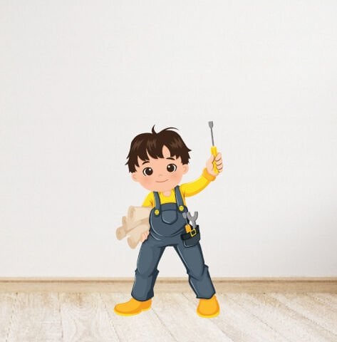 İnşaat Temalı Ayaklı Pano