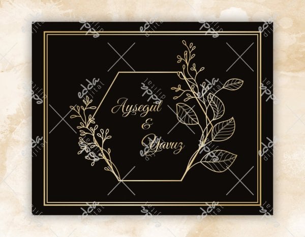 Yaprak Desenli Siyah Dans Pisti Kaplaması