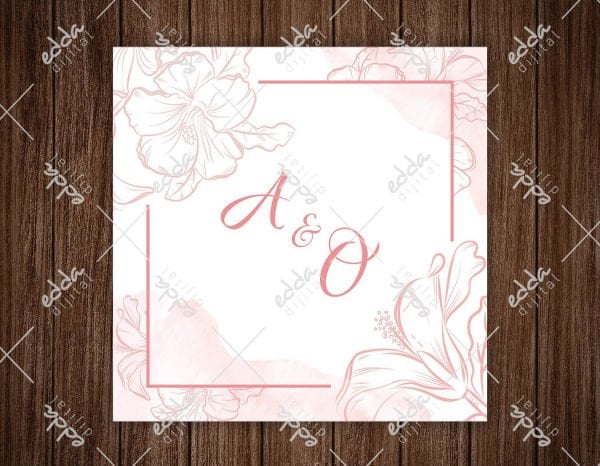 Pembe Çiçek Desenli Çizgili Dans Pisti Kaplaması