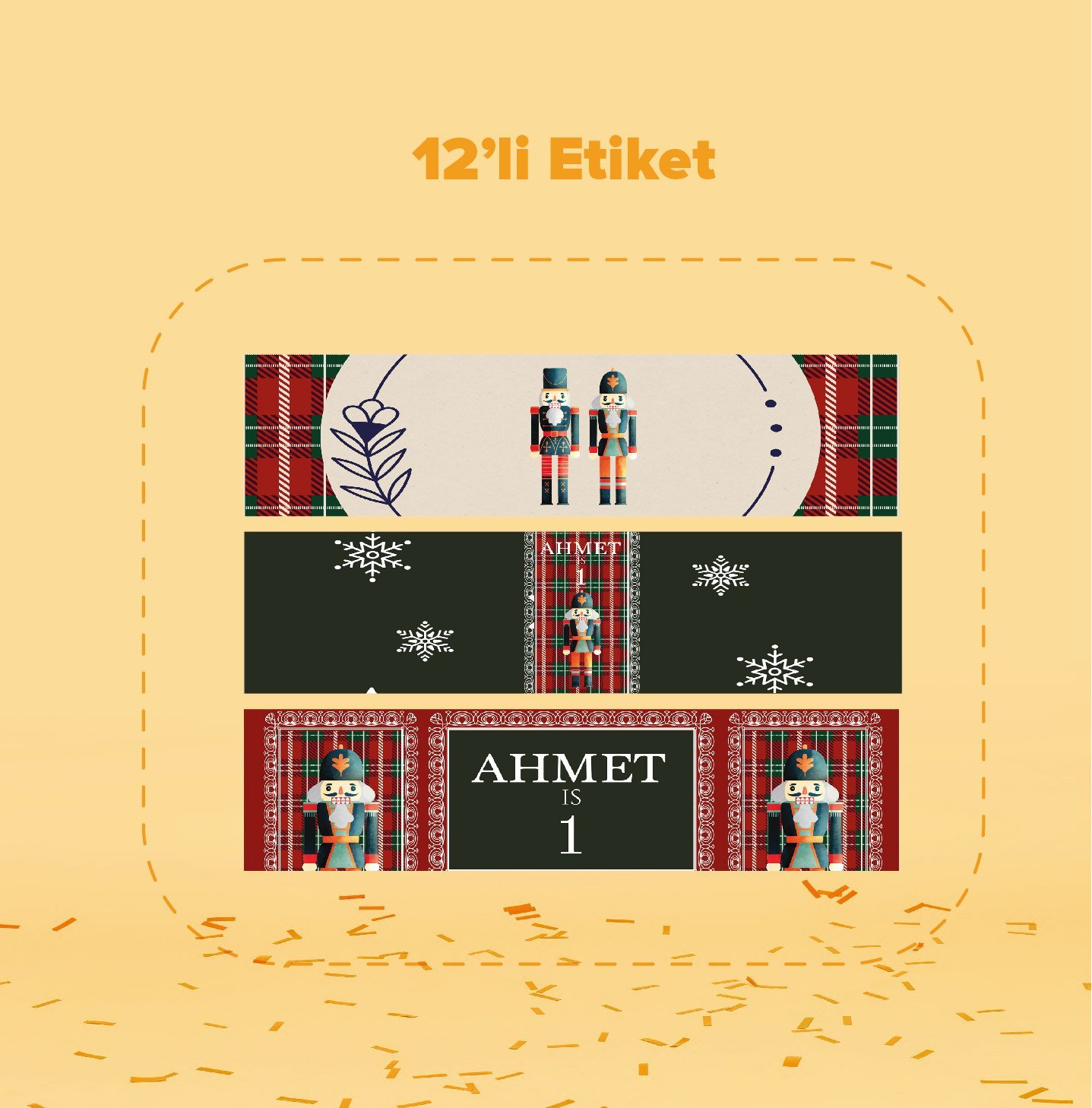 Kurşun Asker Temalı Su Şişesi Etiketi