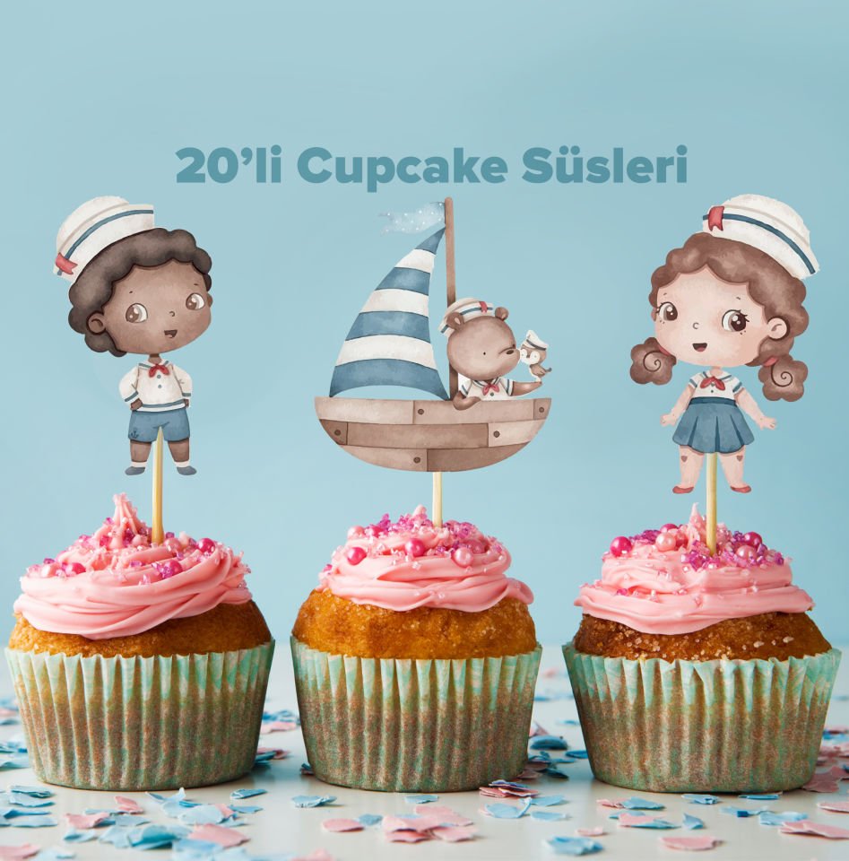 Denizci Konseptli Cupcake Süsü