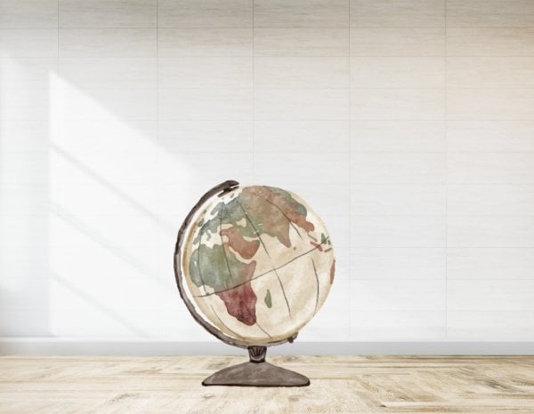 Dünya Maketi Baby Shower İçin Ayaklı Pano