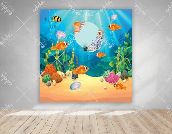 Balık ve Deniz Altı Temalı Afiş