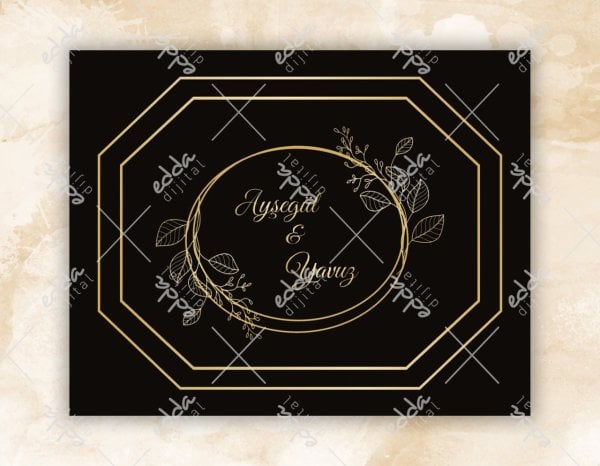 Gold Şekilli Desenli Dans Pisti Kaplaması