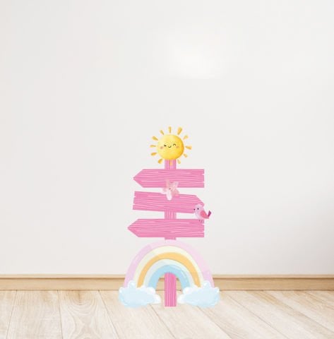 Gökkuşağı Temalı Ayaklı Pano