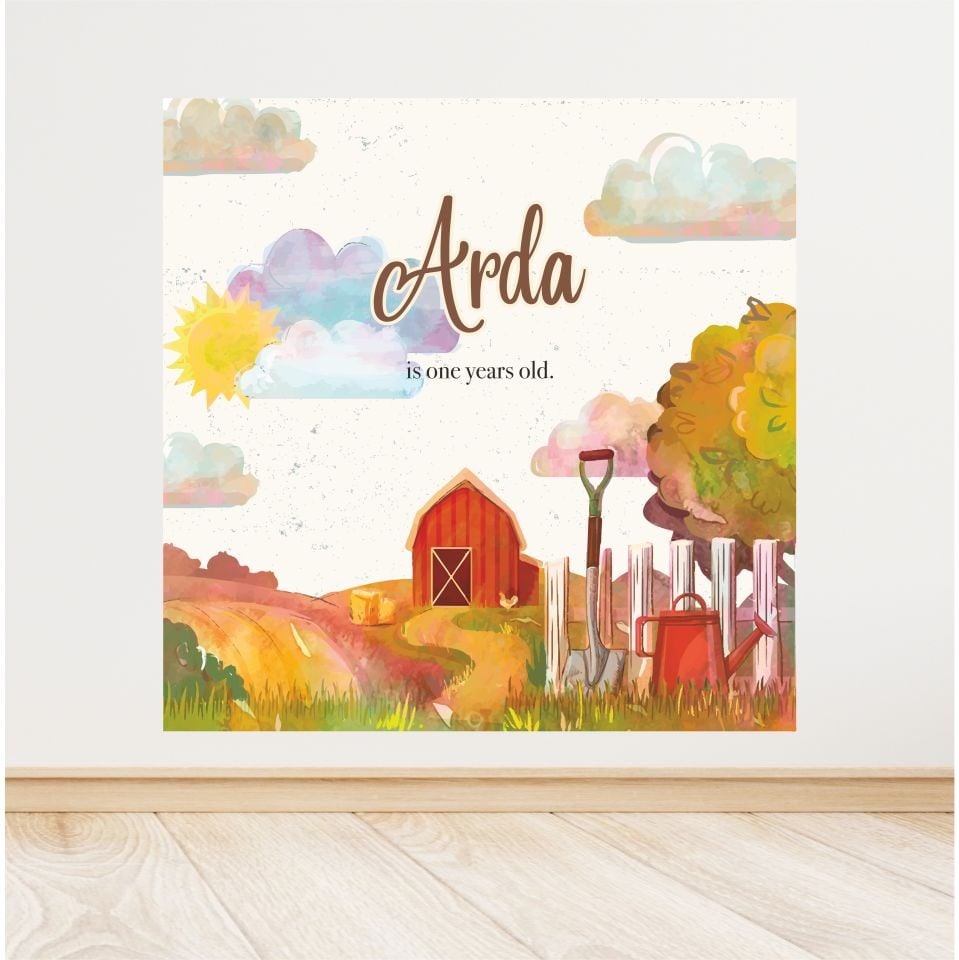 Çiftlik Temalı Doğum Günü Afiş