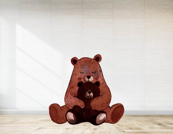 İkiz Ayıcık Baby Shower İçin Ayaklı Pano