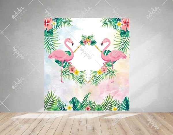 Kişiye Özel Tasarım Flamingo Temalı Afiş