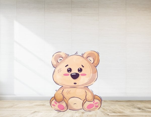 Pembe Ayıcık Baby Shower İçin Ayaklı Pano