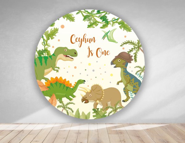 Dinozor Temalı Doğum Günü Afişi