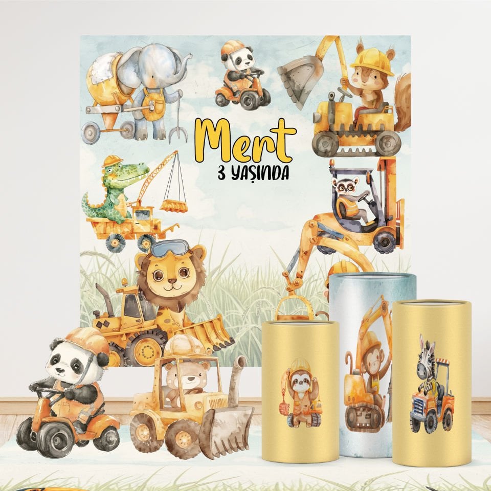 İnşaat Konseptli Mega 3 Paket