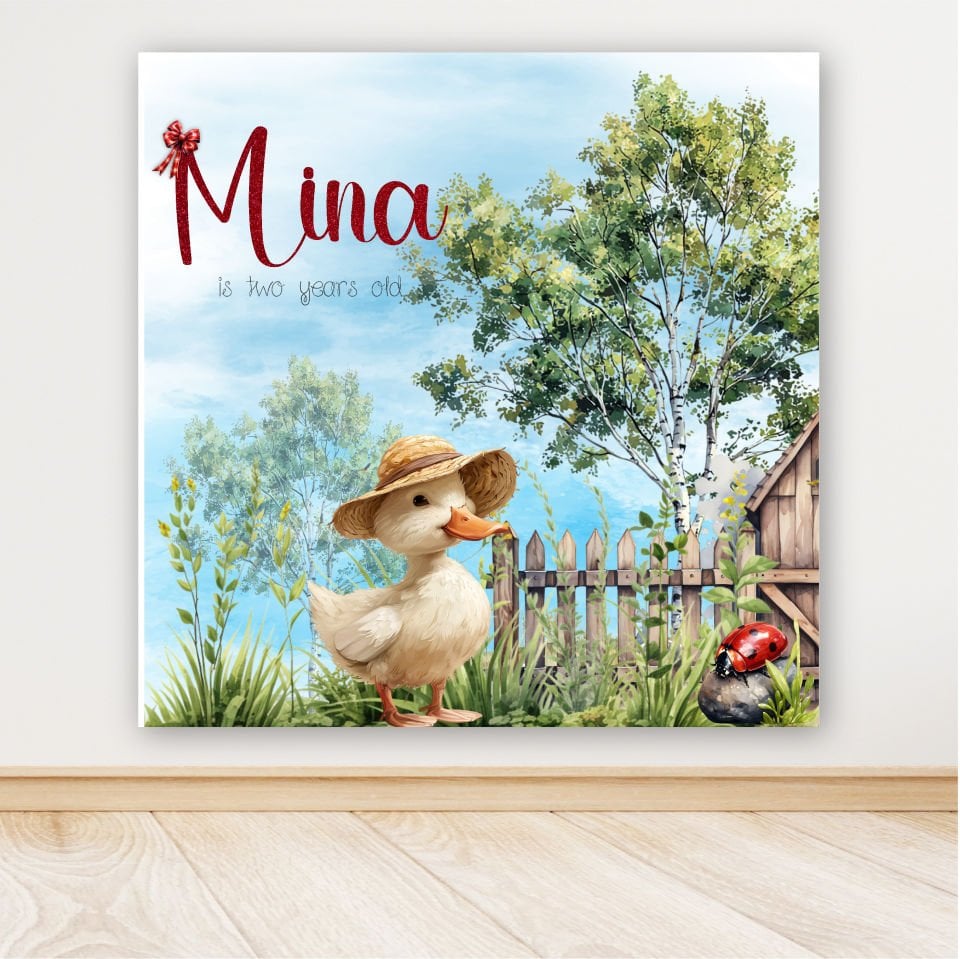 Tatlı Ördek Temalı Doğum Günü Afiş