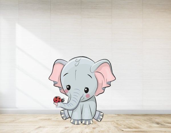 Uğurböceği Ve Fil Temalı Baby Shower İçin Ayaklı Pano