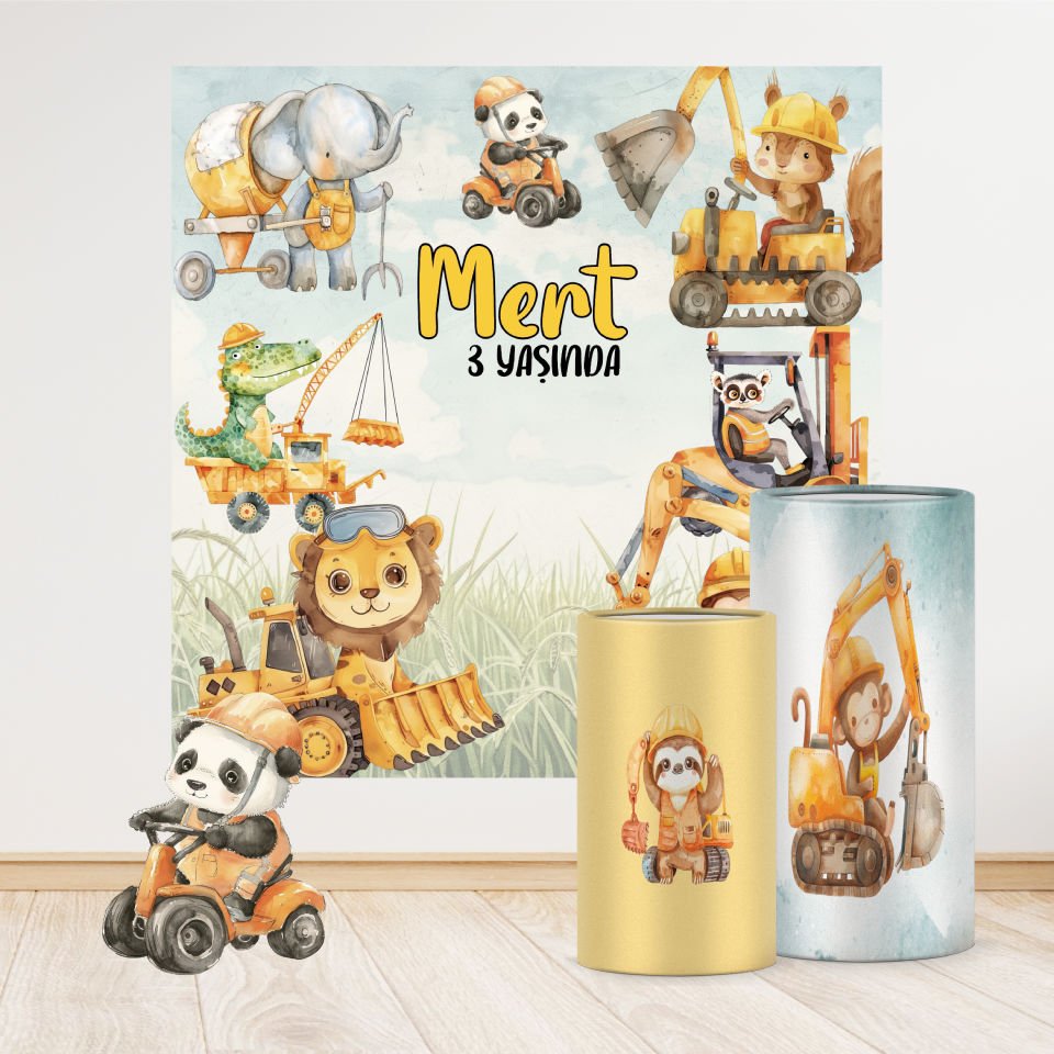 İnşaat Konseptli Mega 4 Paket