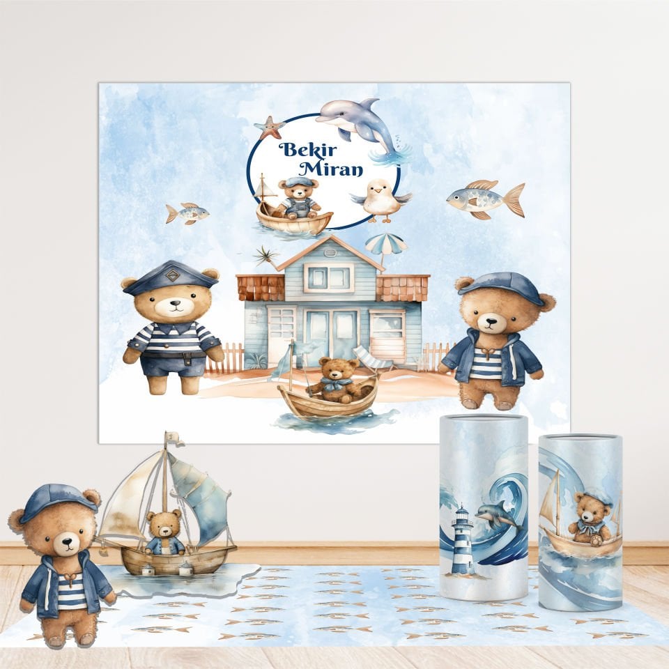 Denizci Ayıcık Konseptli Mini 1 Paket