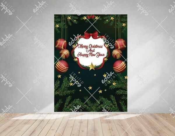 Siyah  Renk Yılbaşı  Temalı Afiş