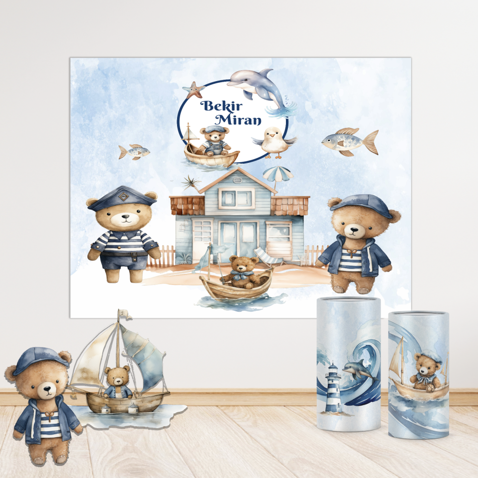 Denizci Ayıcık Konseptli Mini 2 Paket