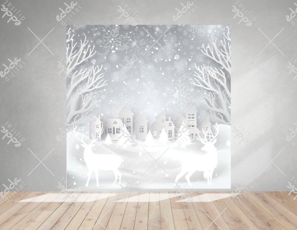 Kış Konsepti Temalı Afiş 100 cm x 70 cm