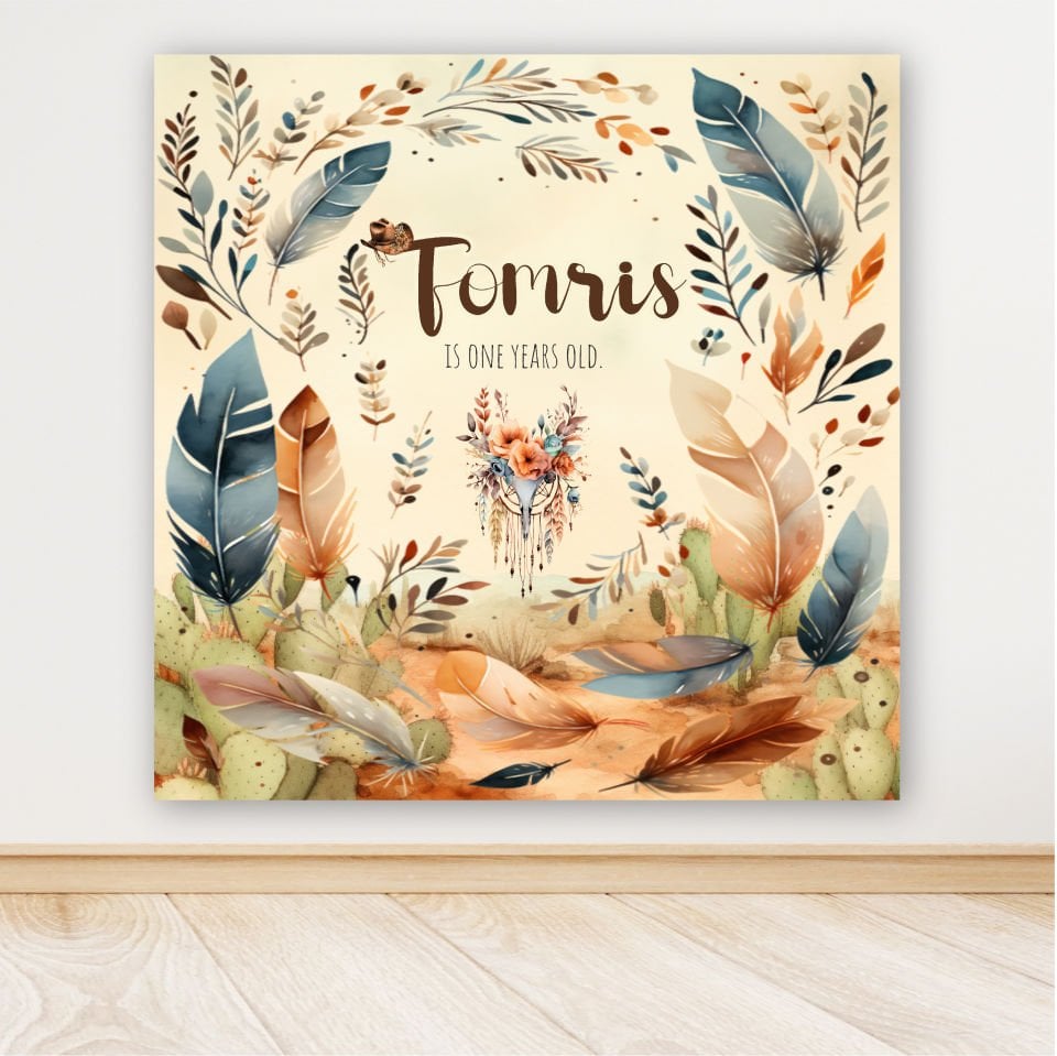 Kovboy Temalı Doğum Günü Afiş