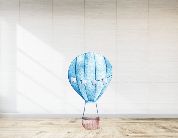 Mavi Balon  Temalı Ayaklı Pano