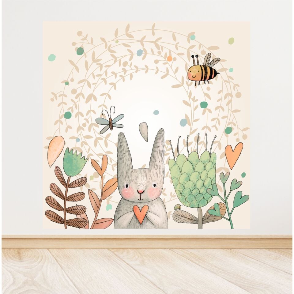 Tavşan Temalı Doğum Günü Afiş