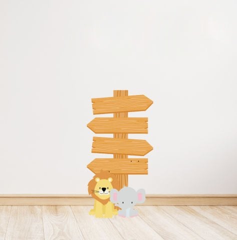 Yön Tabelası Temalı Ayaklı Pano