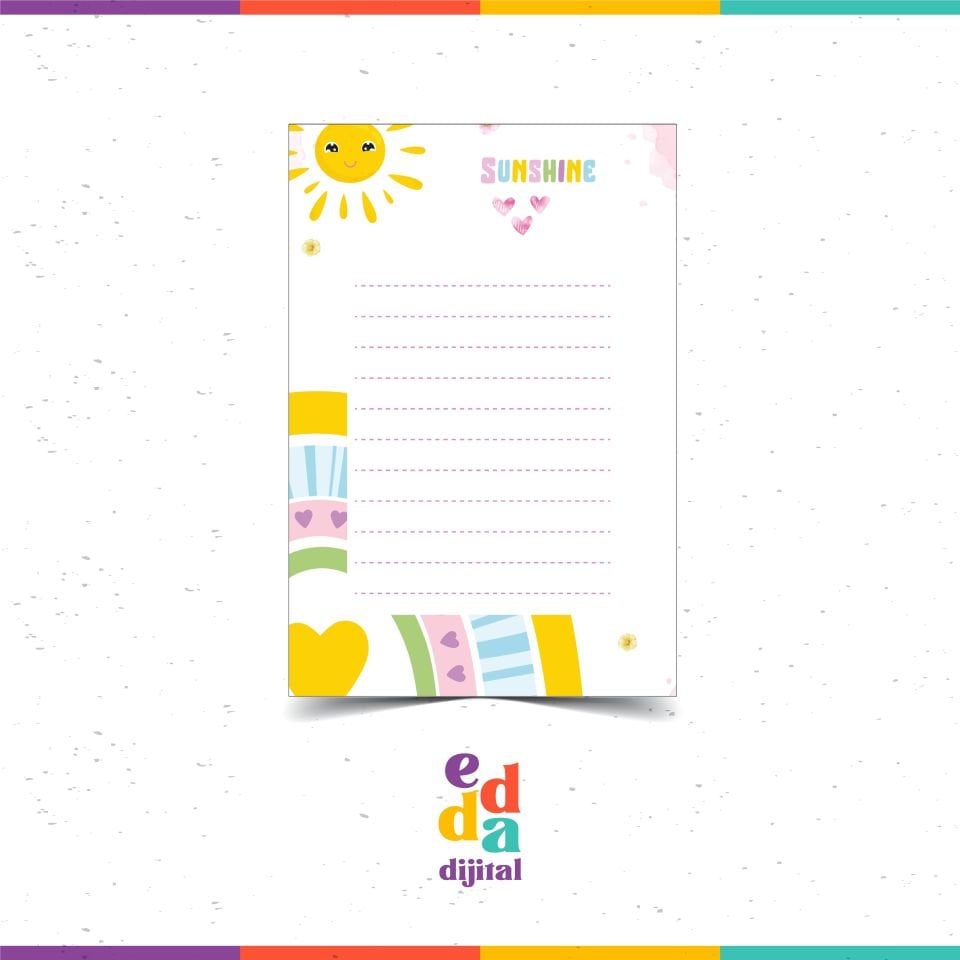 Güneş Konseptli Anı Kartı