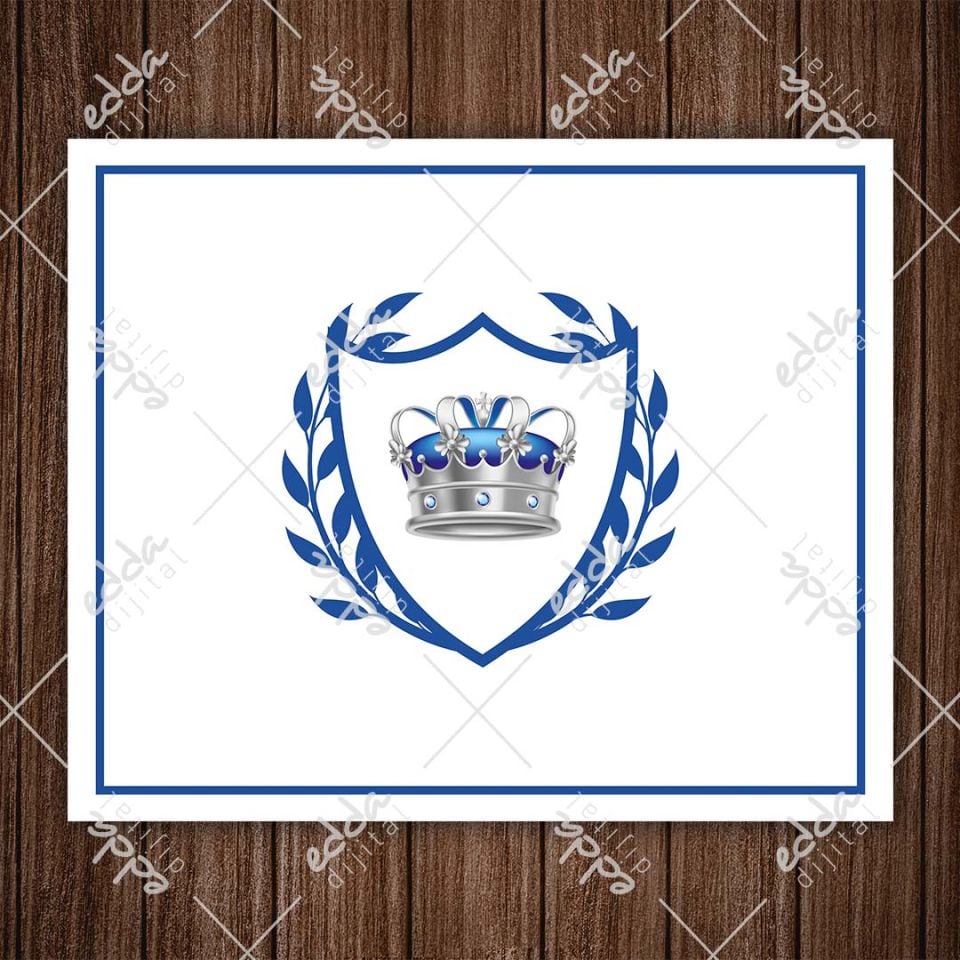 Mavi Taç Desenli Dans Pisti Kaplaması