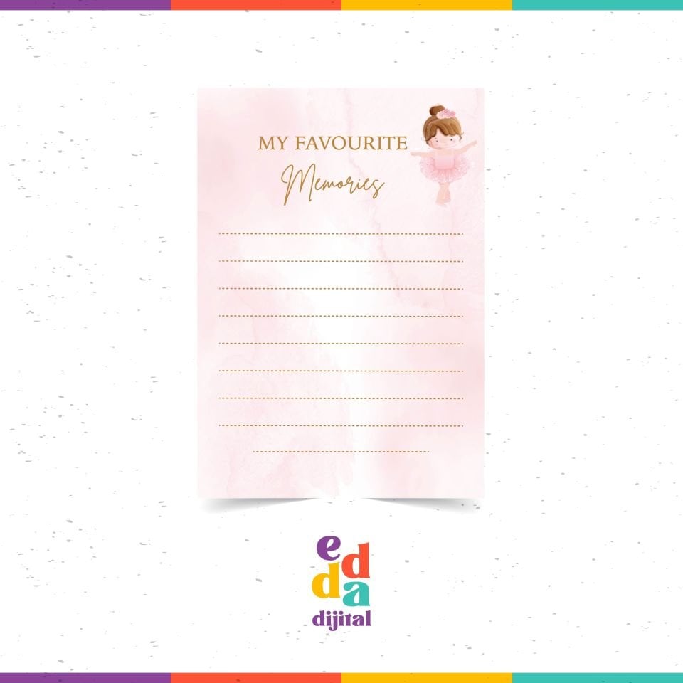 Balerin Konseptli Anı Kartı