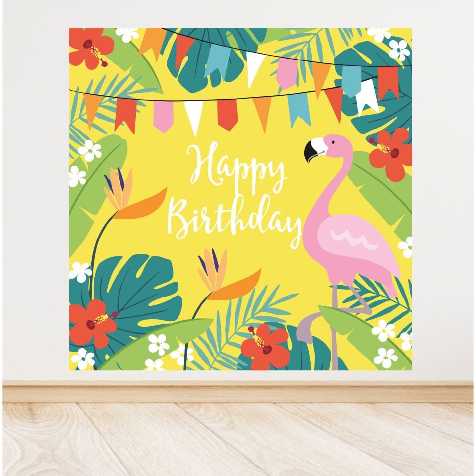 Kuğu Temalı Doğum Günü Afiş