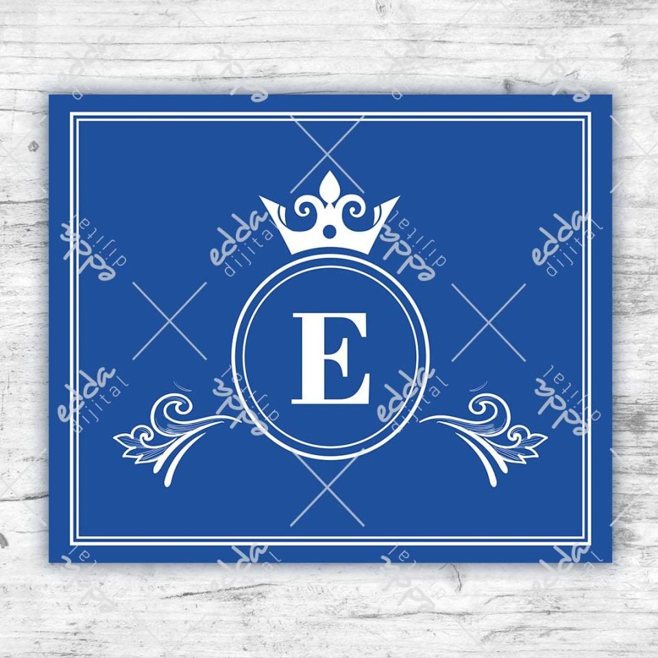 Mavi Taç Çerceve Desenli Dans Pisti Kaplaması