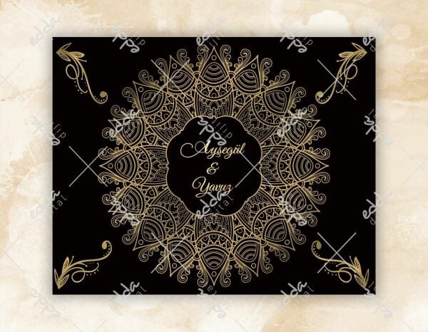 Siyah Zemin Üzerine Gold Dans Pisti Kaplaması