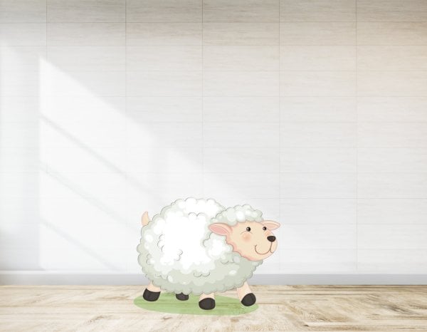Çiftlik Hayvanları  Koyun Temalı Ayaklı Pano