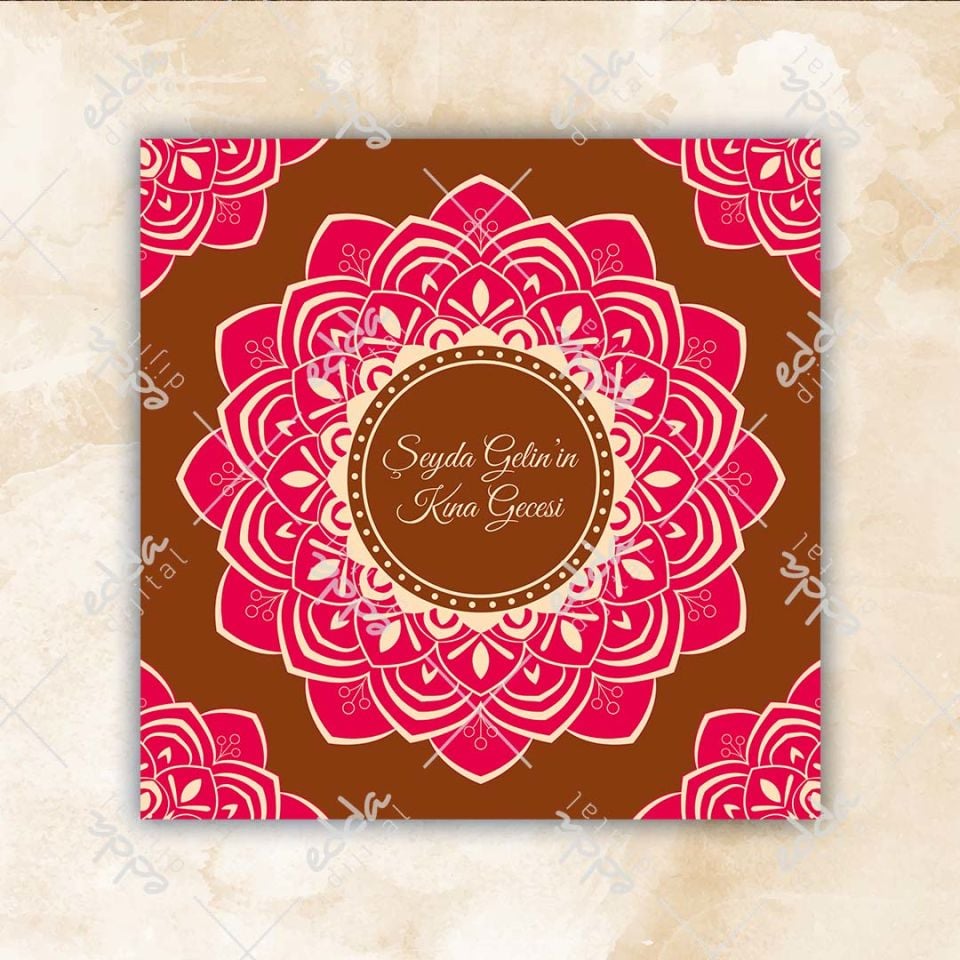 Pembe Lotus Desenli Dans Pisti Kaplaması