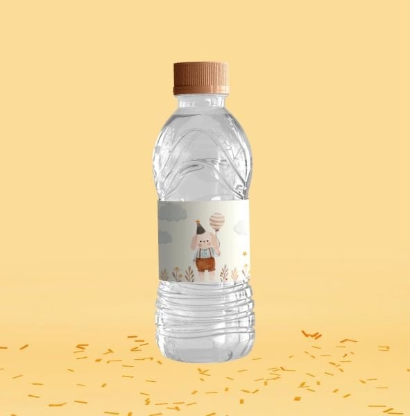 Cute Toys Temalı Su Şişesi Etiketi