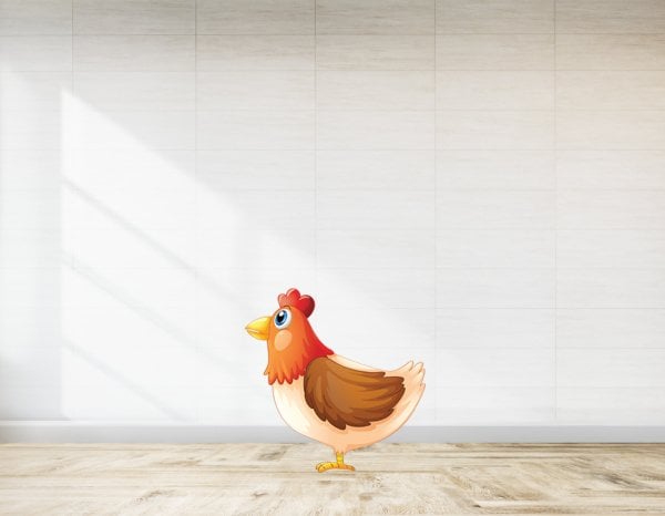 Çiftlik Hayvanları Tavuk Ayaklı Pano