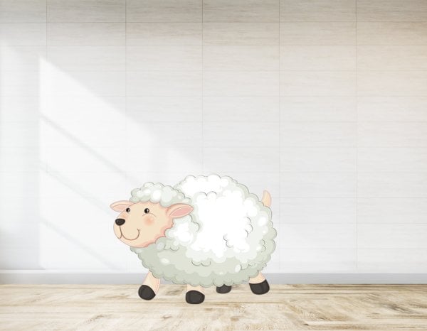 Çiftlik Hayvanları  Koyun Temalı Ayaklı Pano